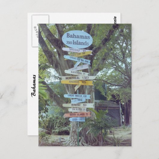 Bahamas Postkarte (Vorne/Hinten)