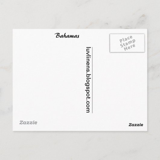Bahamas Postkarte (Rückseite)