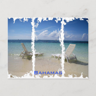 Bahamas Postkarte mit Distressed-Effekt