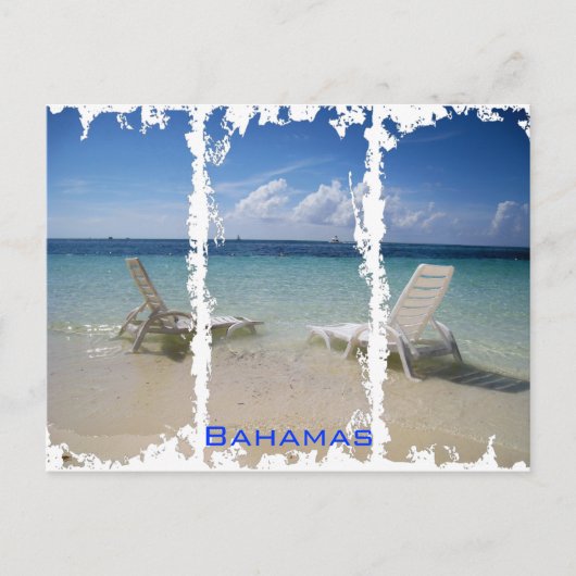 Bahamas Postkarte mit Distressed-Effekt (Vorderseite)