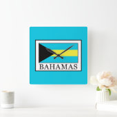 Bahamas Quadratische Wanduhr (Zuhause)