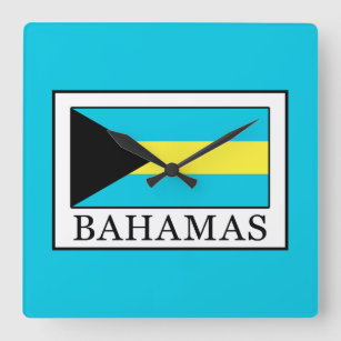 Bahamas Quadratische Wanduhr