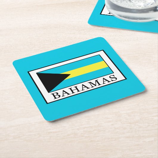 Bahamas Rechteckiger Pappuntersetzer (angewinkelt)