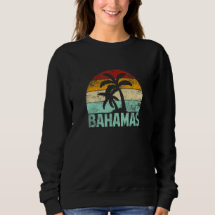 Bahamas Retro Palm Tree Vintager Sonnenuntergang Sweatshirt