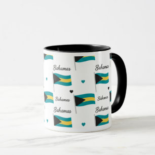 Bahamas Roots Pattern Tasse   Karibische Flagge