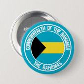 Bahamas Round Emblem Button (Vorne & Hinten)