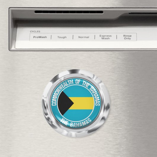 Bahamas Round Emblem Magnet (In Situ (Geschirrspüler))
