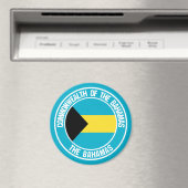 Bahamas Round Emblem Magnet (In Situ (Geschirrspüler))