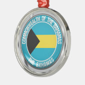 Bahamas Round Emblem Ornament Aus Metall (Links)