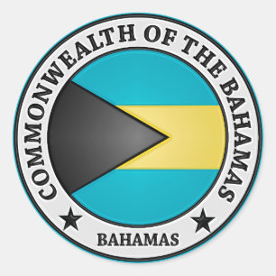 Bahamas Round Emblem Runder Aufkleber