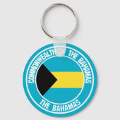 Bahamas Round Emblem Schlüsselanhänger (Vorderseite)