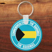 Bahamas Round Emblem Schlüsselanhänger (Vorderseite)