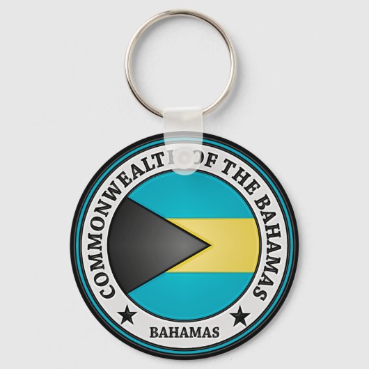 Bahamas Round Emblem Schlüsselanhänger (Vorderseite)