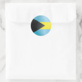 Bahamas Round-Icon-Flagge Runder Aufkleber (Tasche)