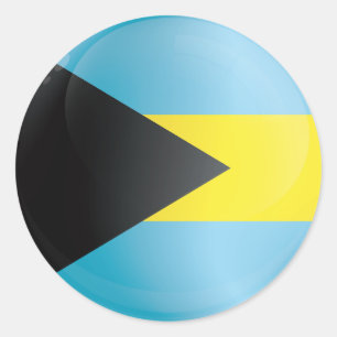 Bahamas Round-Icon-Flagge Runder Aufkleber