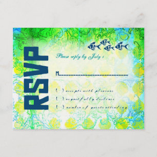 BAHAMAS RSVP Leinenpapier Karte