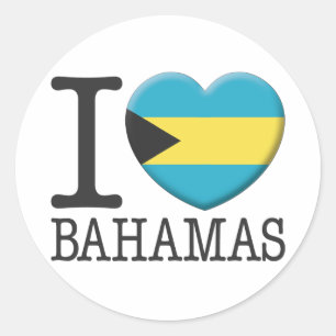 Bahamas Runder Aufkleber