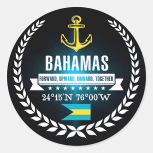 Bahamas Runder Aufkleber