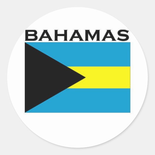 Bahamas Runder Aufkleber (Vorderseite)