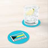 Bahamas Runder Pappuntersetzer (Vor Ort)