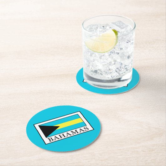 Bahamas Runder Pappuntersetzer (Vor Ort)