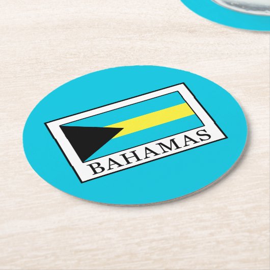 Bahamas Runder Pappuntersetzer (Angewinkelt)