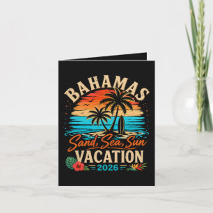 Bahamas Sand Meer Sonn Urlaub 2026 Feiertagskarte