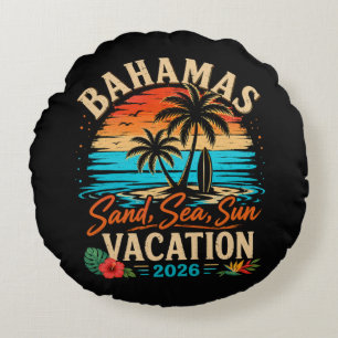 Bahamas Sand Meer Sonn Urlaub 2026 Rundes Kissen