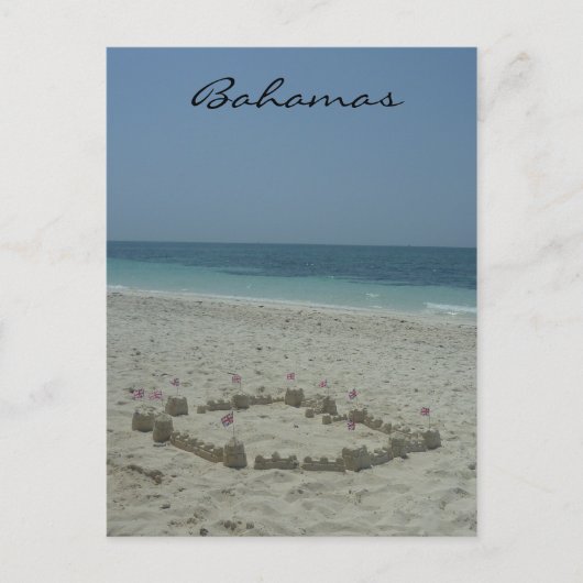 Bahamas Sandburg Postkarte (Vorderseite)