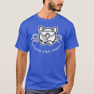 Bahamas Schwimmen Schweinchen mit Maske und Schnor T-Shirt
