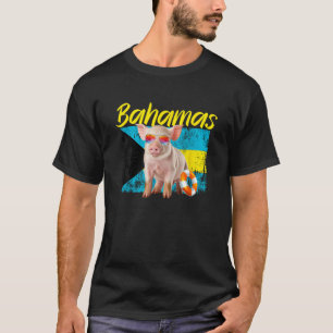 Bahamas Schwimmen Schweinchen Sommer Urlaub Strand T-Shirt