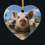 Bahamas Schwimmen Schweine - Exuma Pig Beach Adven Keramik Ornament<br><div class="desc">Entdecken Sie das tropische Paradies der Bahamas mit unserer Fahne "Schwimmen Schweine"! Dieses Shirt mit den berühmten Schweinen von Exuma eignet sich ideal für alle, die vom berühmten Schweinestrand träumen. Ob Sie mit den Schweinen geschwommen sind oder das Abenteuer erleben möchten, diese Kunst erfasst den Spaß und die Schönheit der...</div>