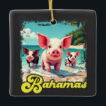 Bahamas Schwimmen Schweine - Exuma Pig Beach Adven Keramikornament<br><div class="desc">Entdecken Sie das tropische Paradies der Bahamas mit unserer Fahne "Schwimmen Schweine"! Dieses Shirt mit den berühmten Schweinen von Exuma eignet sich ideal für alle, die vom berühmten Schweinestrand träumen. Ob Sie mit den Schweinen geschwommen sind oder das Abenteuer erleben möchten, diese Kunst erfasst den Spaß und die Schönheit der...</div>