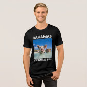 Bahamas Schwimmschweine Exuma Tri-Blend Shirt (Vorderseite voll)
