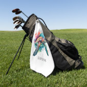 Bahamas Sea Turtle Bahamian Flag Beach Großer Hai Golfhandtuch (Gras)