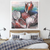 Bahamas Seashell Symphony, No.002 Leinwanddruck (Insitu (Schlafzimmer))