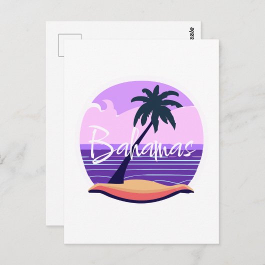 Bahamas Sommerurlaub Postkarte (Vorne/Hinten)