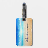 Bahamas Sonnenaufgang Gepäckanhänger (Rückseite vertikal)