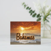 Bahamas-Sonnenuntergang Postkarte (Stehend Vorderseite)