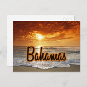 Bahamas-Sonnenuntergang Postkarte (Vorne/Hinten)