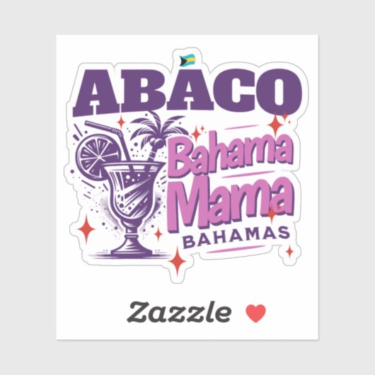 Bahamas Souvenir Geschenk: Abaco Bahamas Bahama Ma Aufkleber (Blatt)