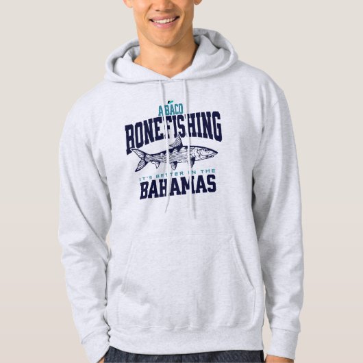 Bahamas Souvenir Geschenk: Abaco Bahamas Bonefishi Hoodie (Vorderseite)
