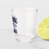 Bahamas Souvenir Geschenk: Abaco Bahamas Bonefishi Schnapsglas (Rechts)