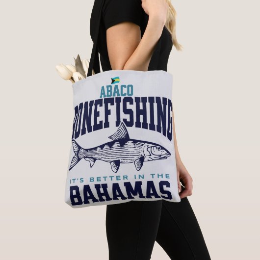 Bahamas Souvenir Geschenk: Abaco Bahamas Bonefishi Tasche (Von Nahem)