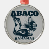 Bahamas Souvenir Geschenk: Abaco Bahamas Dive Ornament Aus Metall (Vorne)
