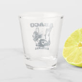 Bahamas Souvenir Geschenk: Abaco Bahamas Dive Schnapsglas (Rückseite)