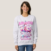 Bahamas Souvenir Geschenk : Abaco Bahamas Flamingo Sweatshirt (Vorne ganz)