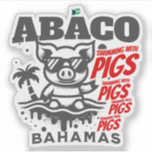 Bahamas Souvenir Geschenk: Abaco Bahamas Schwimmsc Aufkleber (Vorderseite)