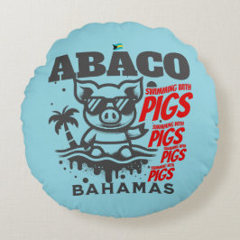 Bahamas Souvenir Geschenk: Abaco Bahamas Schwimmsc Rundes Kissen