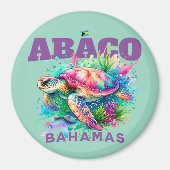 Bahamas Souvenir Geschenk: Abaco Bahamas Sea Turtl Magnet (Vorne)
